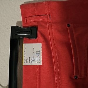 Women Jeggings in Coral Punch by Time & True